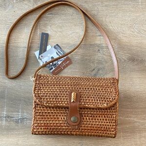 Handmade Woven Rattan Crossbody Bag